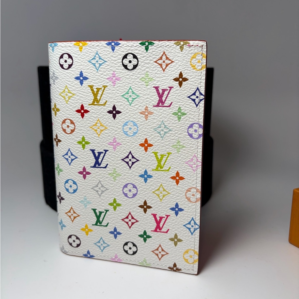 SOLD Louis Vuitton LV x TM Passport Cover Multicolor w/Hot Pink Made in France - Picture 1 of 15